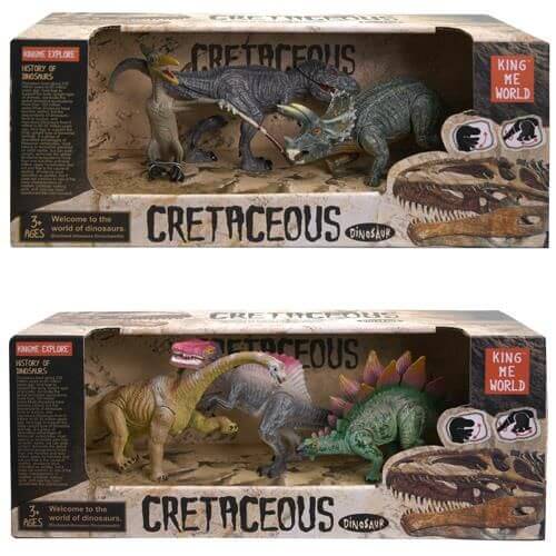 King Me Cretaceous Dinosaurs 3-Pack Set (Various Styles)