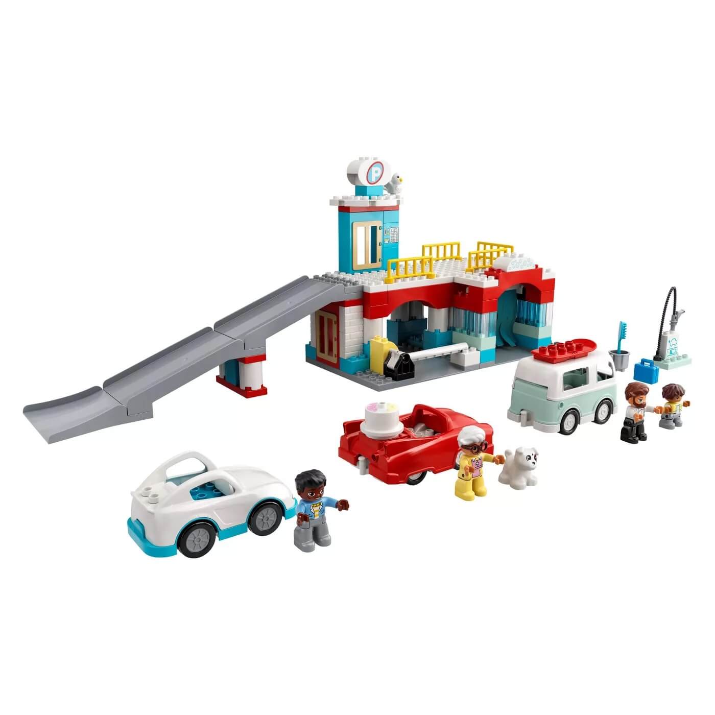 LEGO DUPLO Town Parking Garage and Car Wash 112 Piece Building Set (10948)