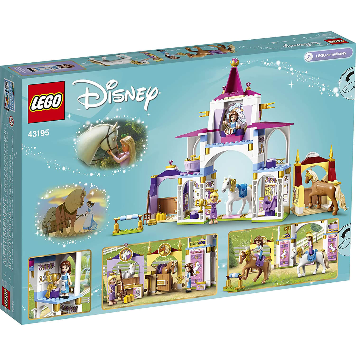 LEGO Disney Princess Belle and Rapunzel's Royal Stables 239 Piece Building Set (43195)