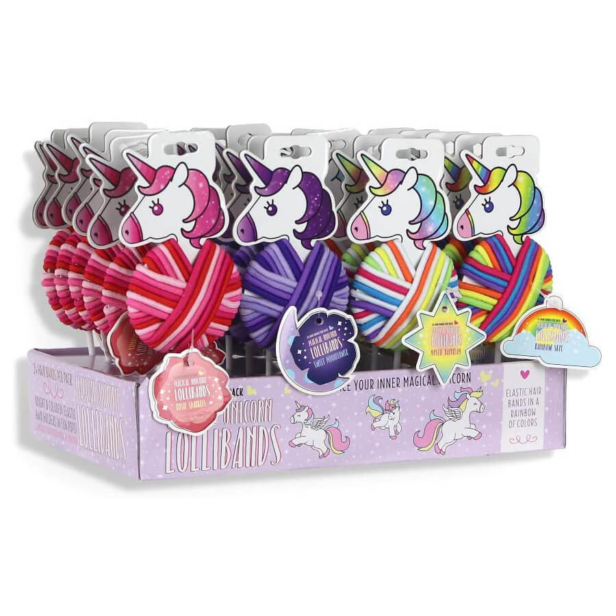 Magical Unicorn Lollibands 24 Hair Bands per Pack