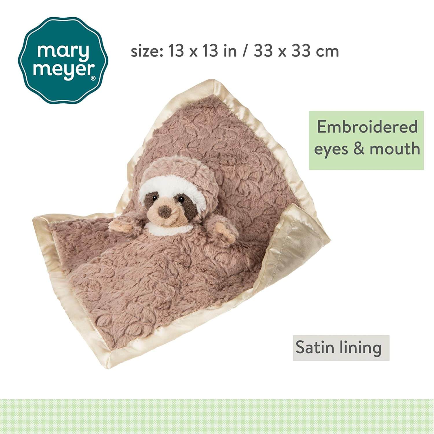 Mary Meyer Putty Nursery Sloth Character Blanket