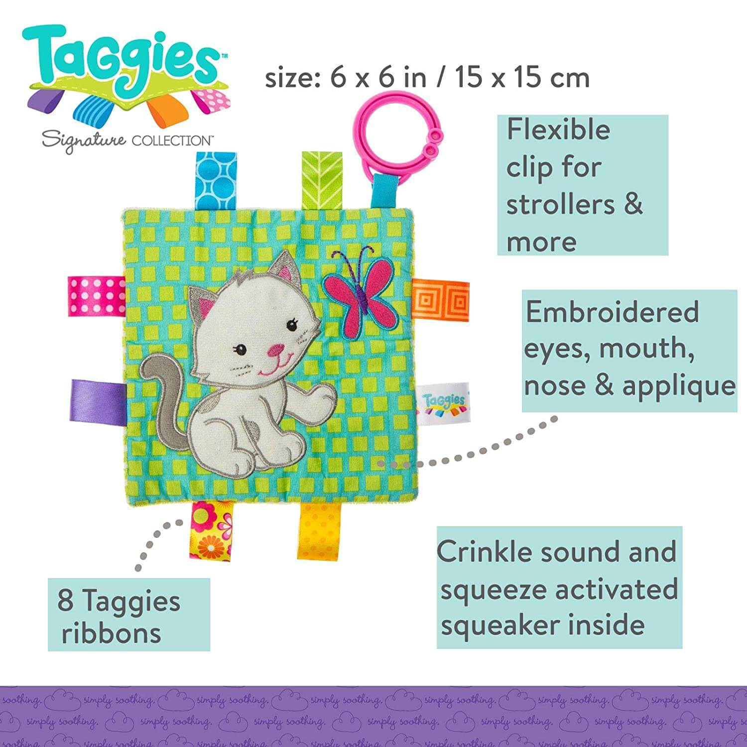 Mary Meyer Taggies Crinkle Me Kitten