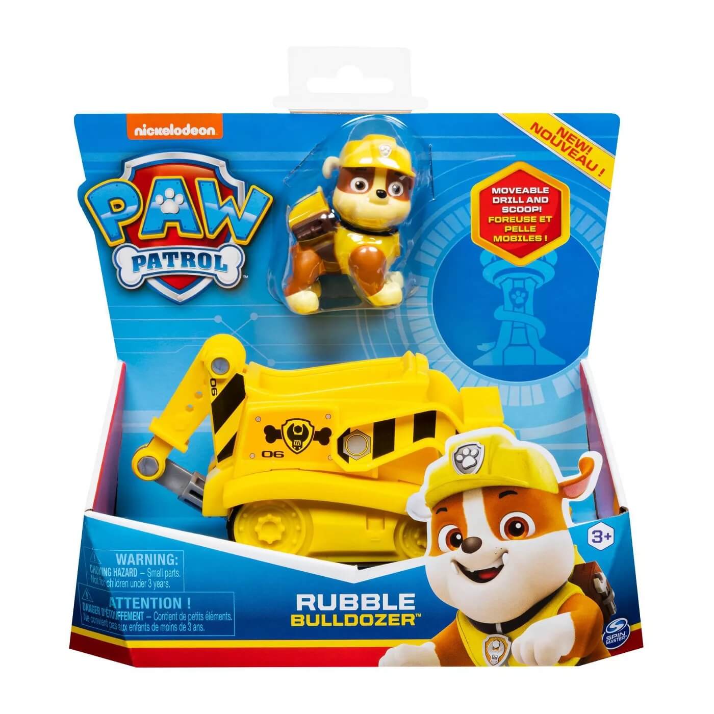PAW Patrol Bulldozer Vehicle with Rubble Figure