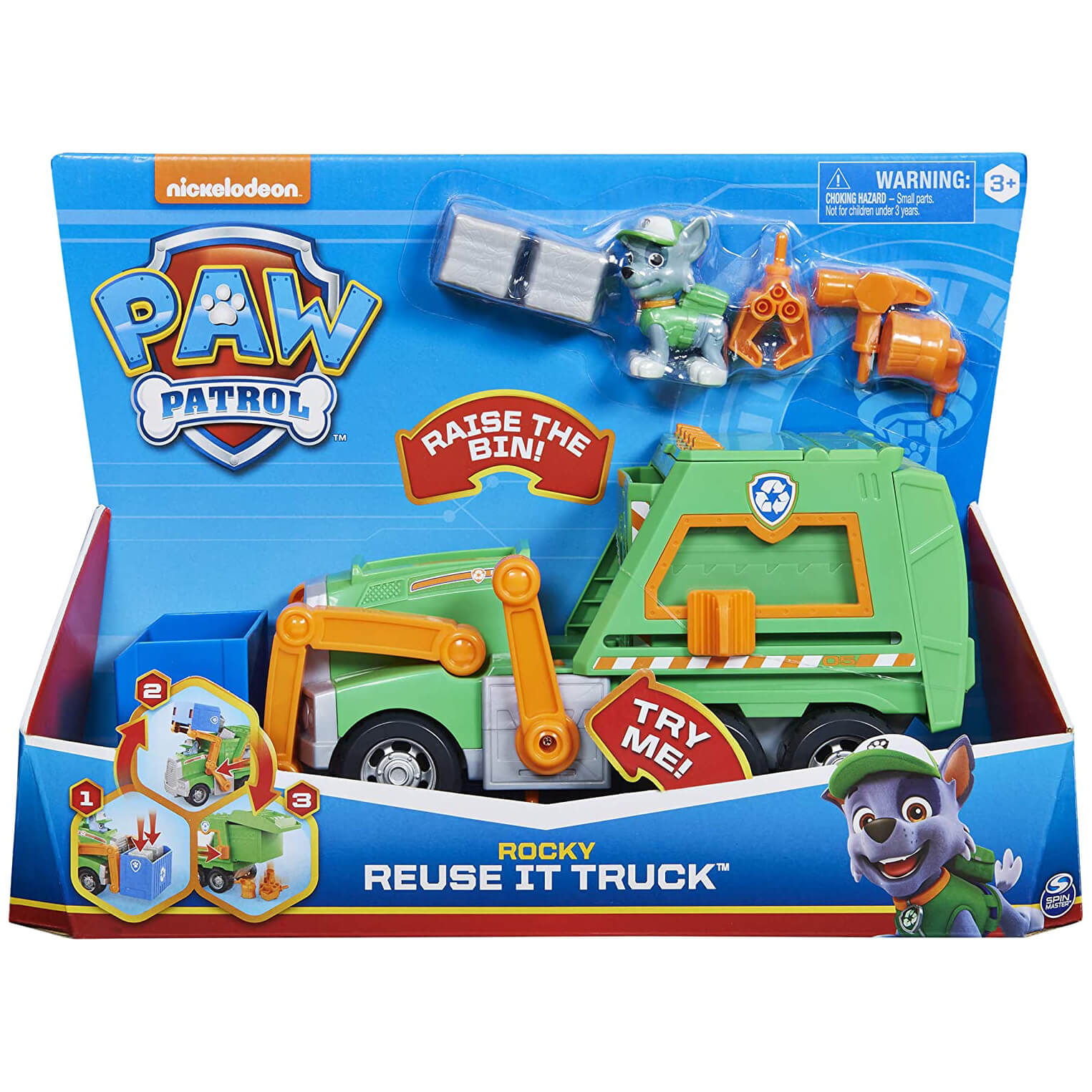 Paw Patrol Rocky Reuse It Truck with Figure and Tools