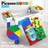 PicassoTiles Storage Activity Table with Blocks, Bricks and Marble Run 330 Piece Set
