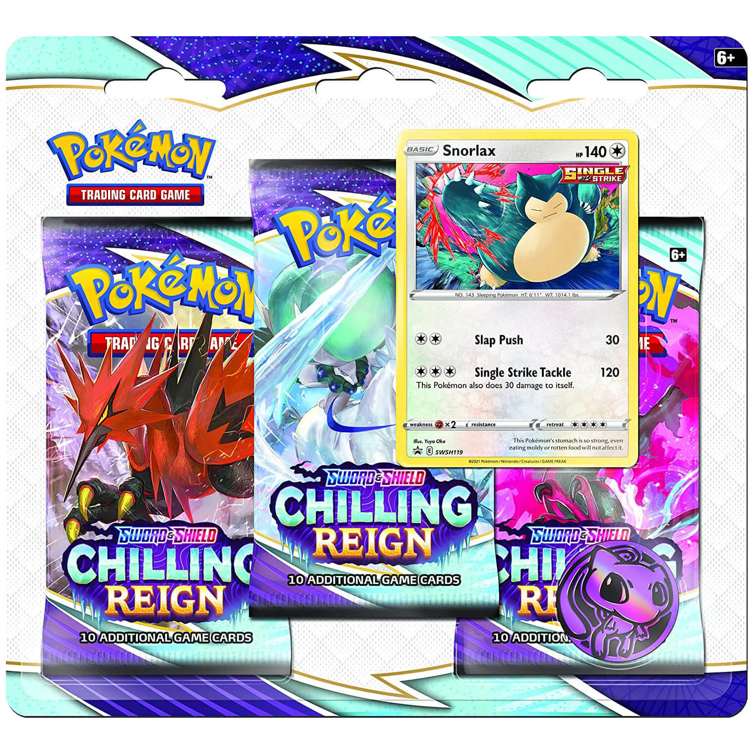 Pokemon TCG Sword & Shield Chilling Reign Three-Booster Blister Pack