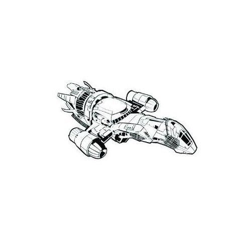 Image of Serenity in Flight Sticker Transparent Sticker with White Line Size: 6.5