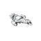 Image of Serenity in Flight Sticker Transparent Sticker with White Line Size: 6.5" x 4"