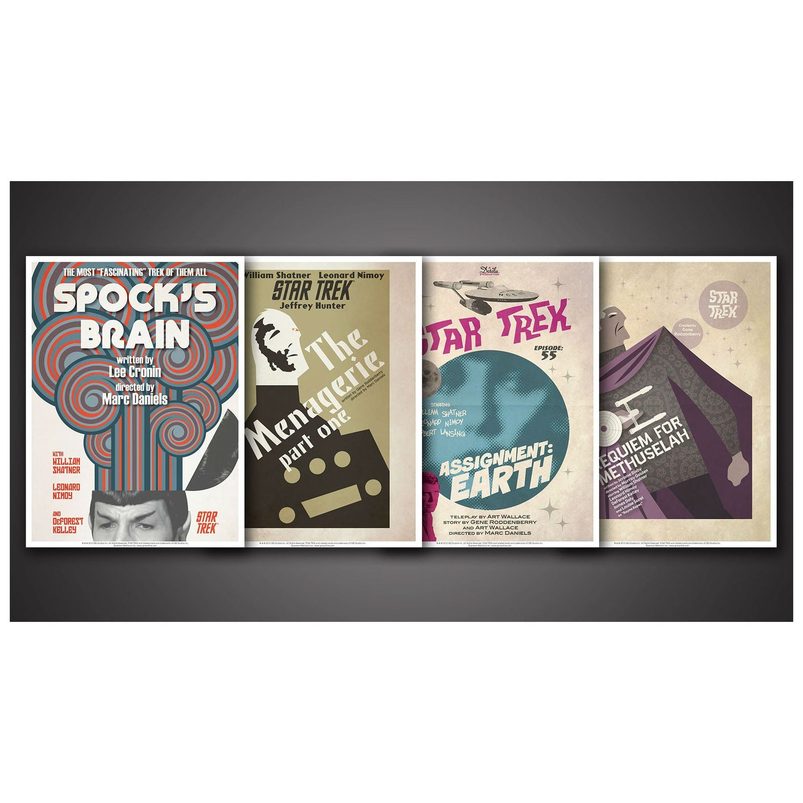 QMx Star Trek: The Original Series Art Prints - Set 10 Set of 4 Posters Size: 18