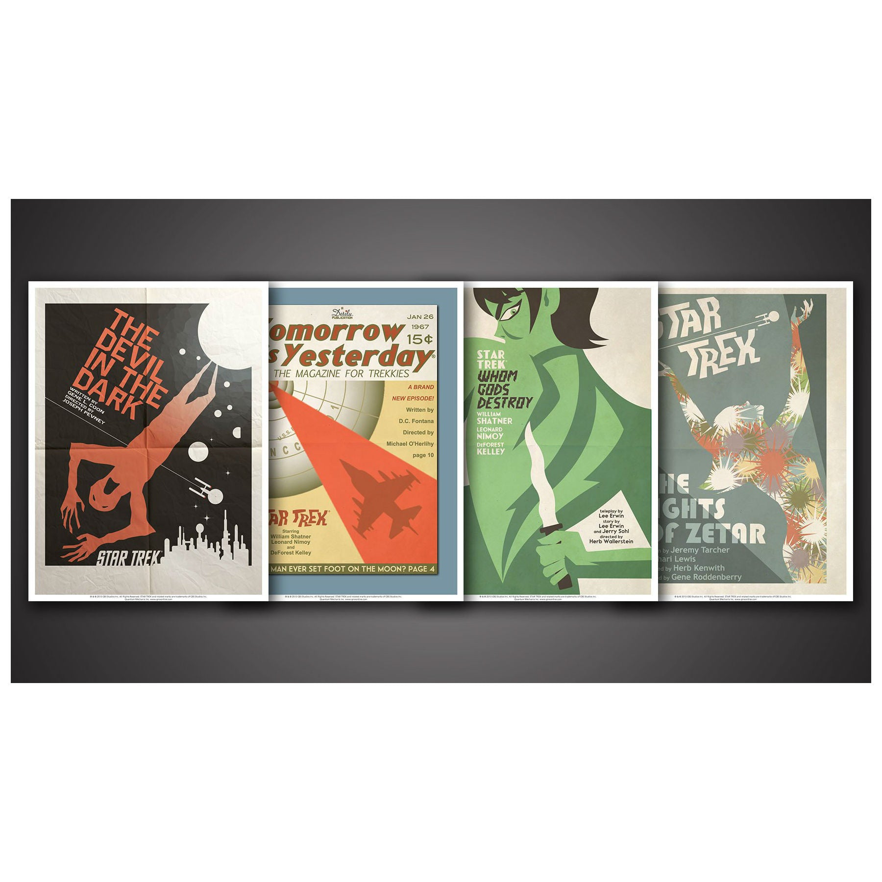 QMx Star Trek: The Original Series Art Prints - Set 12 Set of 4 Posters Size: 18" x 24"