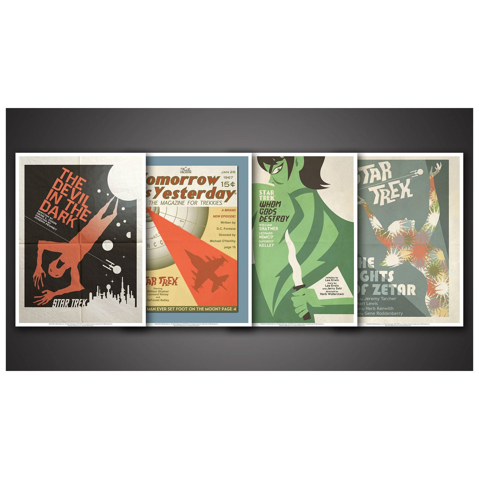 QMx Star Trek: The Original Series Art Prints - Set 12 Set of 4 Posters Size: 18
