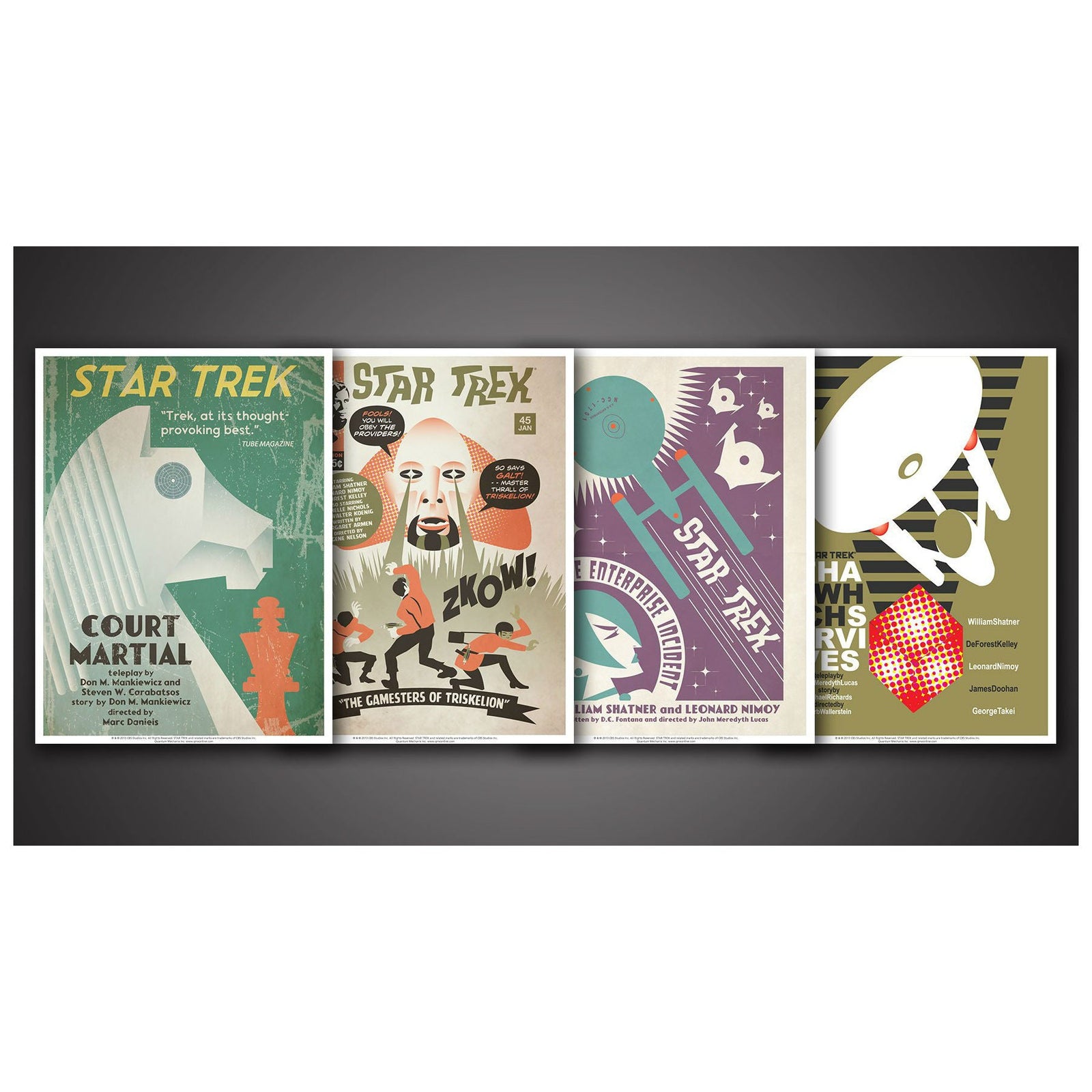 QMx Star Trek: The Original Series Art Prints - Set 14 Set of 4 Posters Size: 18
