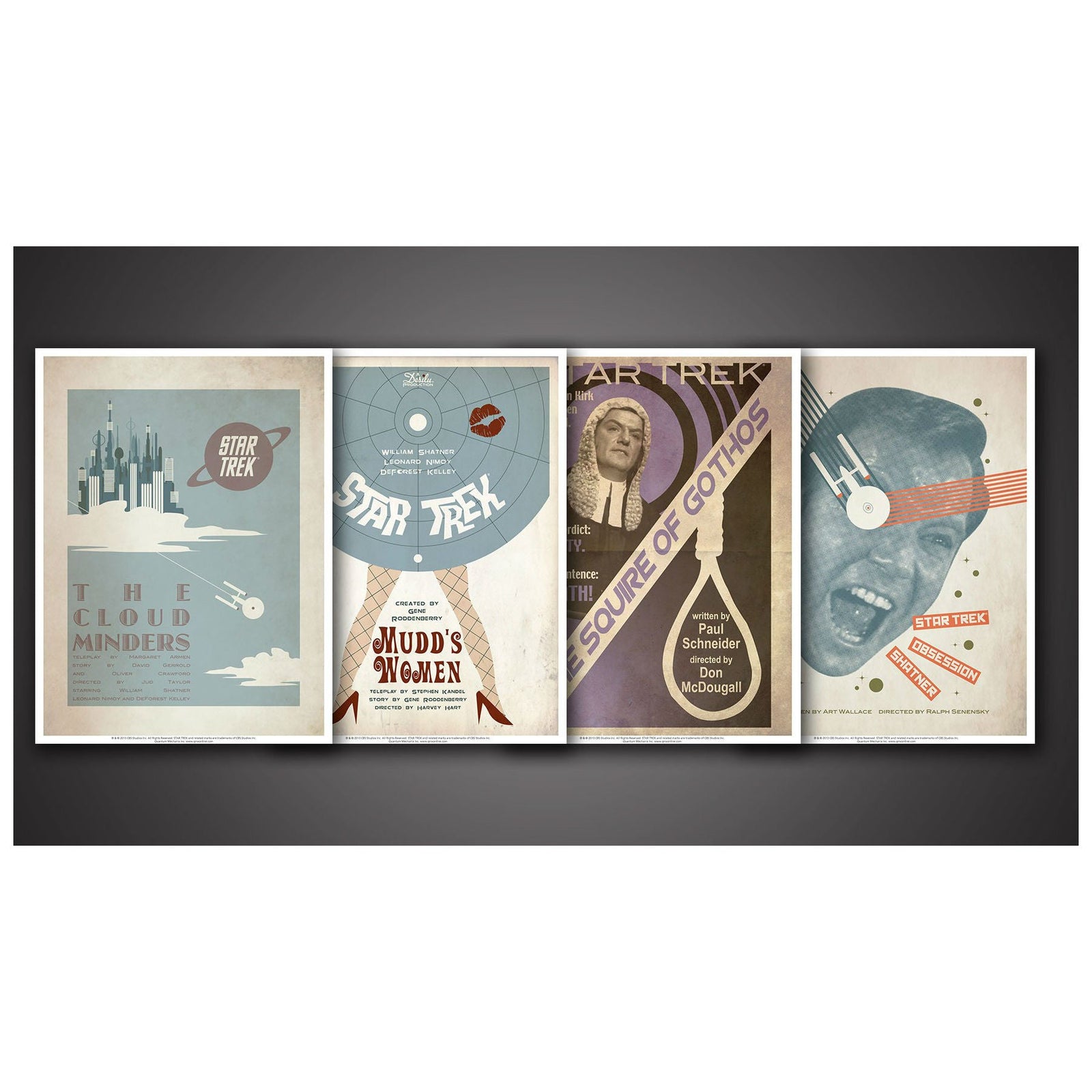 QMx Star Trek: The Original Series Art Prints - Set 15 Set of 4 Posters Size: 18