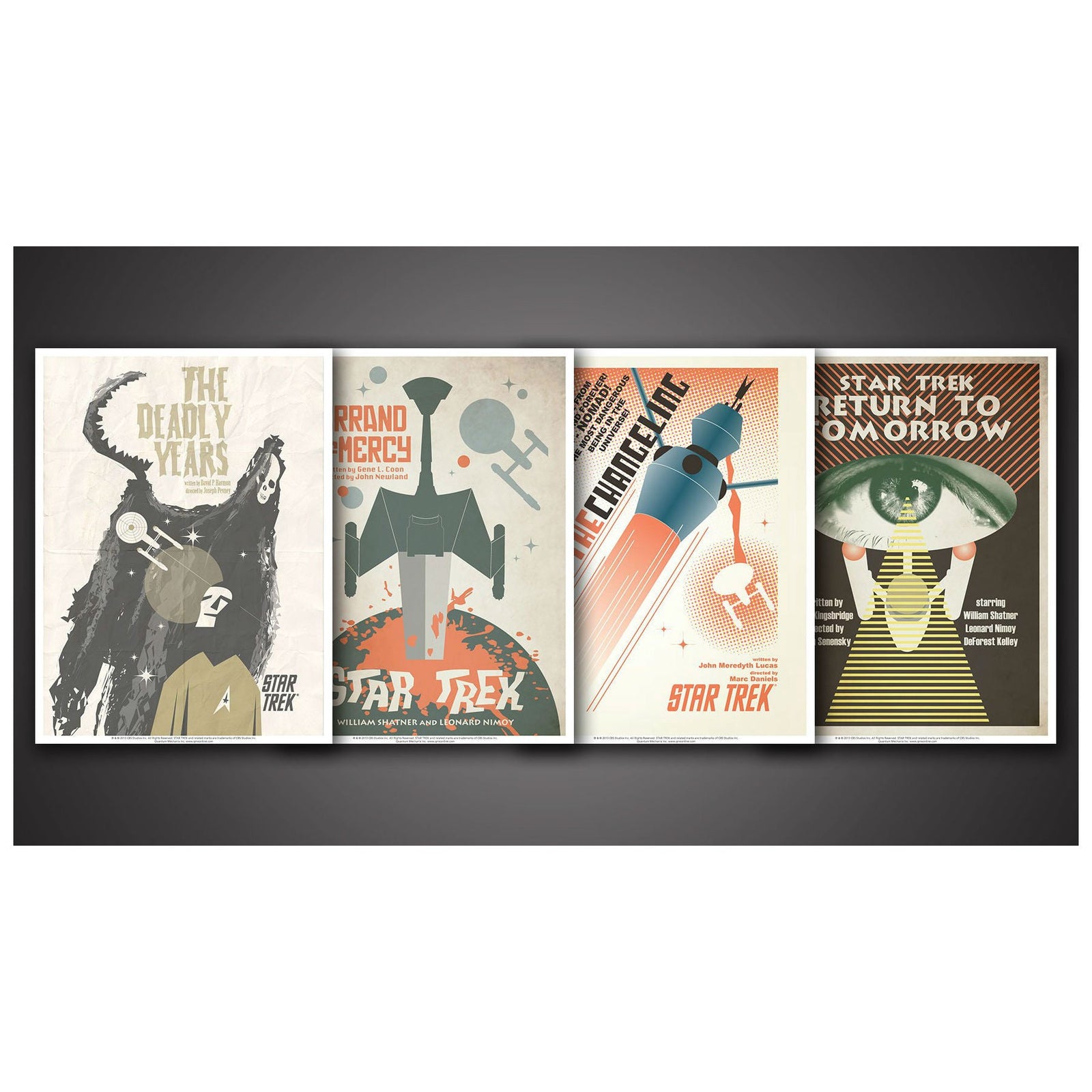 QMx Star Trek: The Original Series Art Prints - Set 17 Set of 4 Posters Size: 18