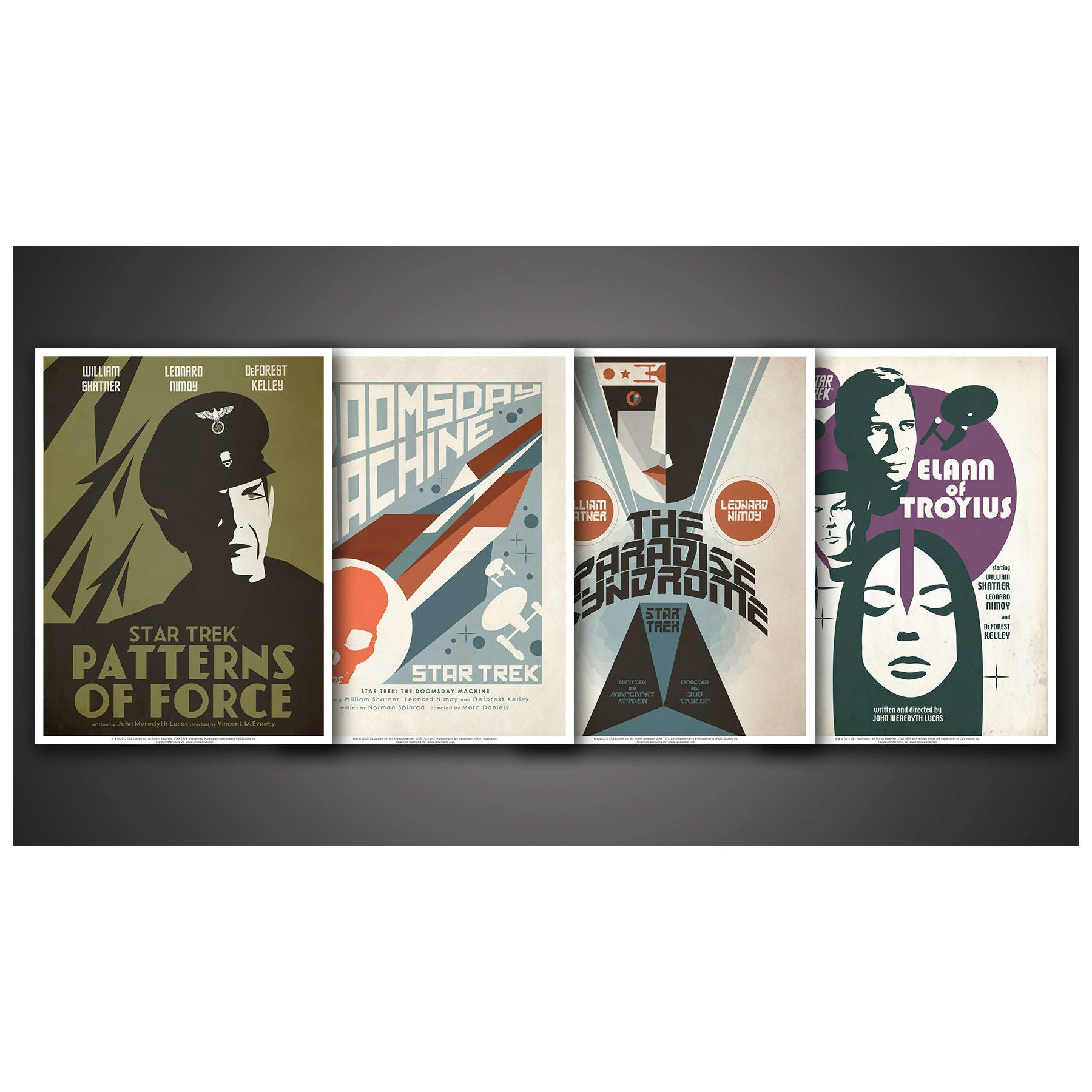 QMx Star Trek: The Original Series Art Prints - Set 9 Set of 4 Posters Size: 18" x 24"