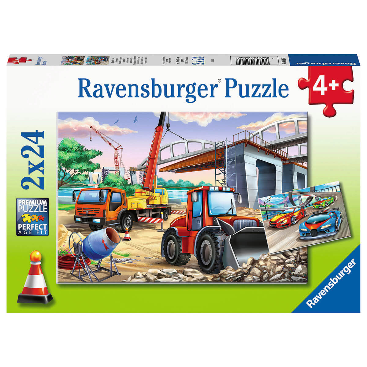 Ravensburger Construction & Cars 2 x 24 Piece Puzzle
