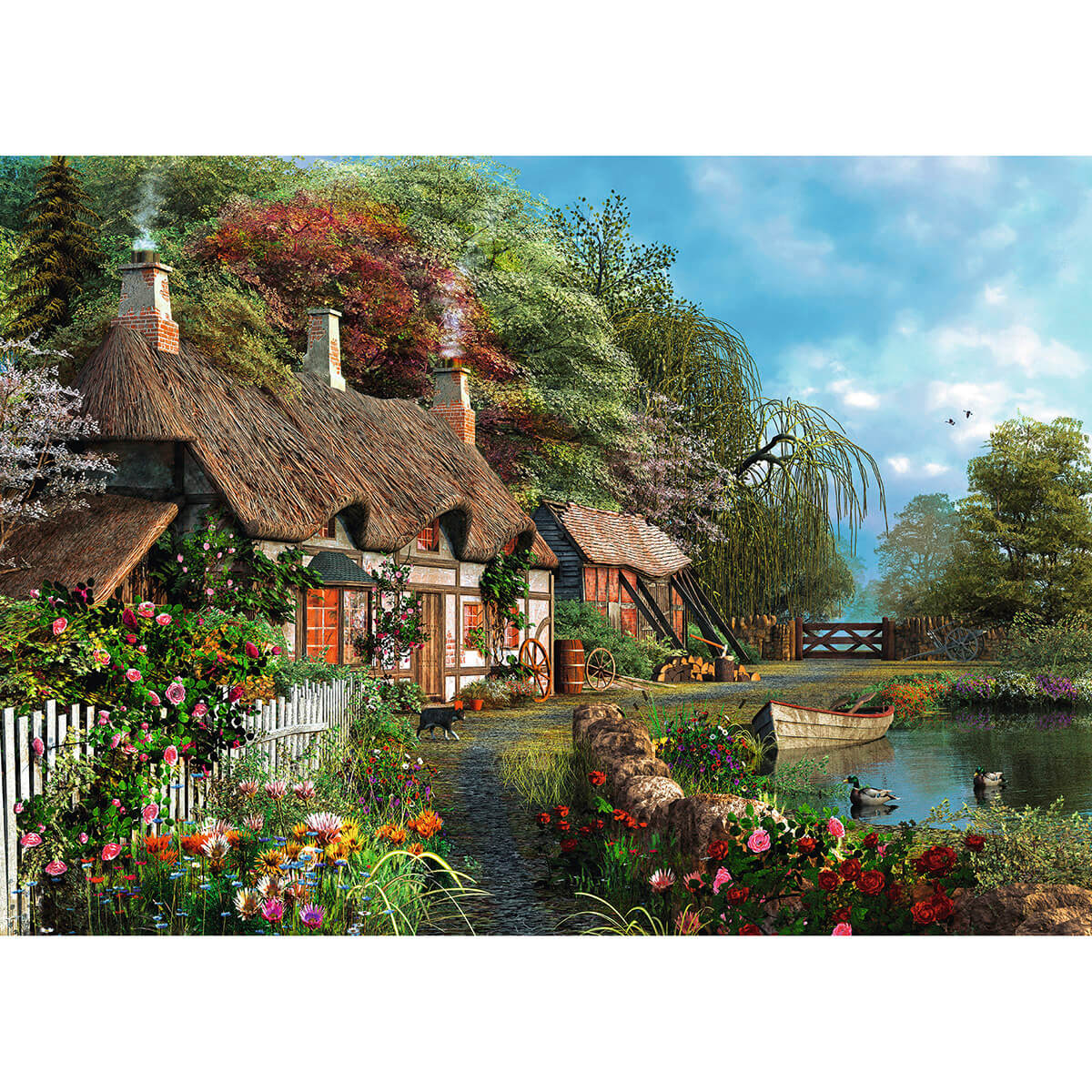 Ravensburger Cottage on a Lake 300 Piece Large Format Puzzle