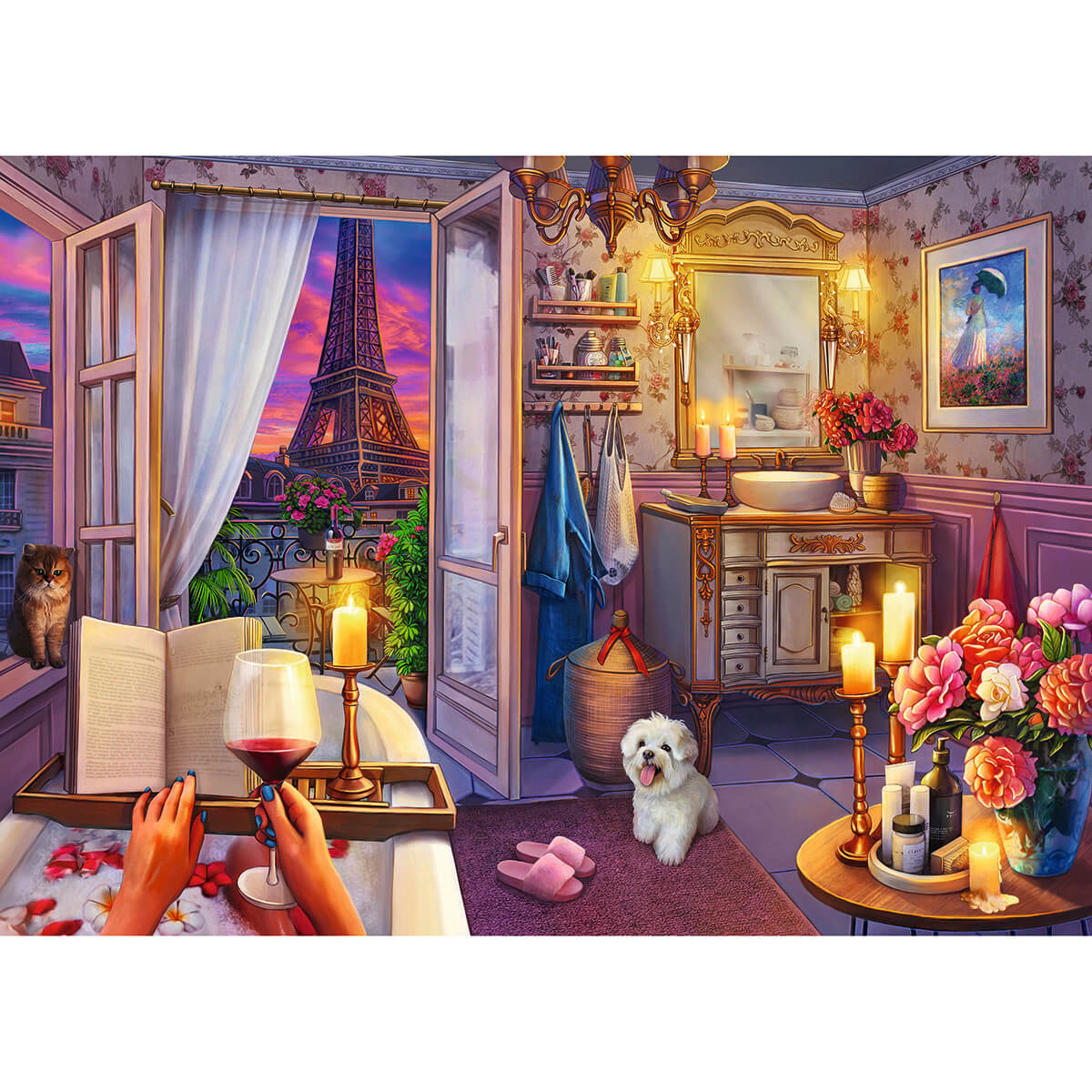 Ravensburger Cozy Bathroom 500 Piece Large Format Puzzle