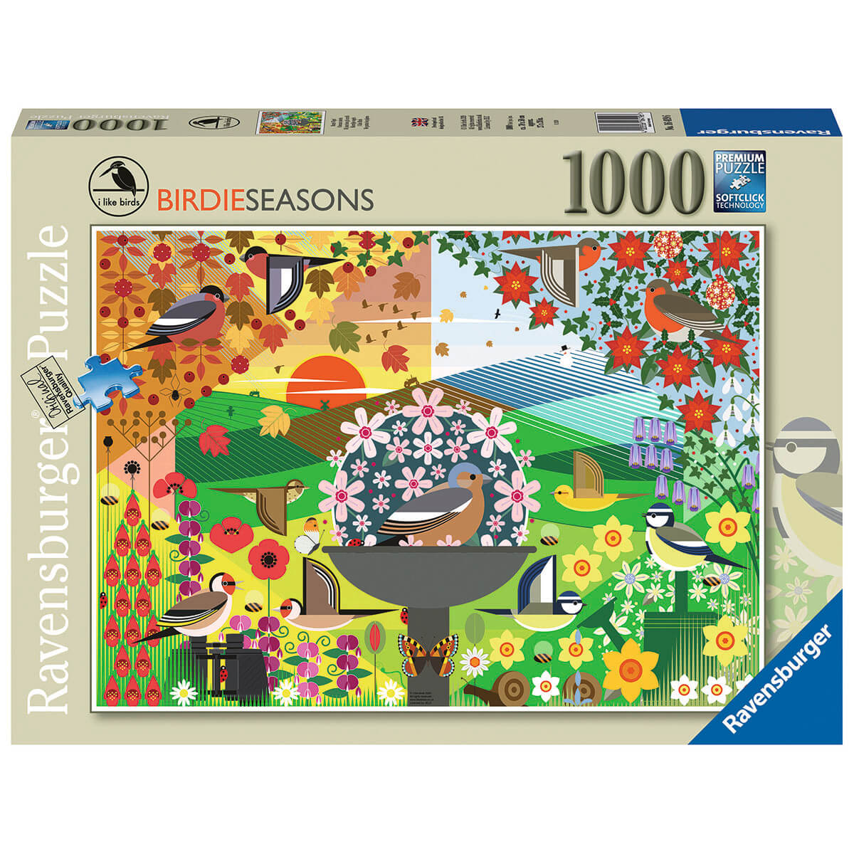thumbnail image 2 of Ravensburger 'I Like Birds' 500-Piece Jigsaw Puzzle - For Adults & Kids 12+, Colorful Bird Scene 2 of 2