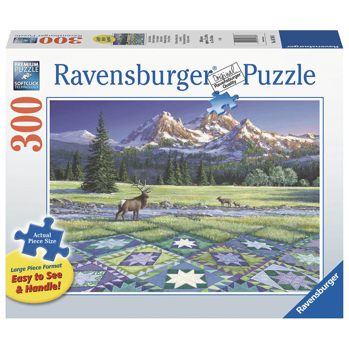 Ravensburger Mountain Quiltscape 300 Piece Large Format Puzzle