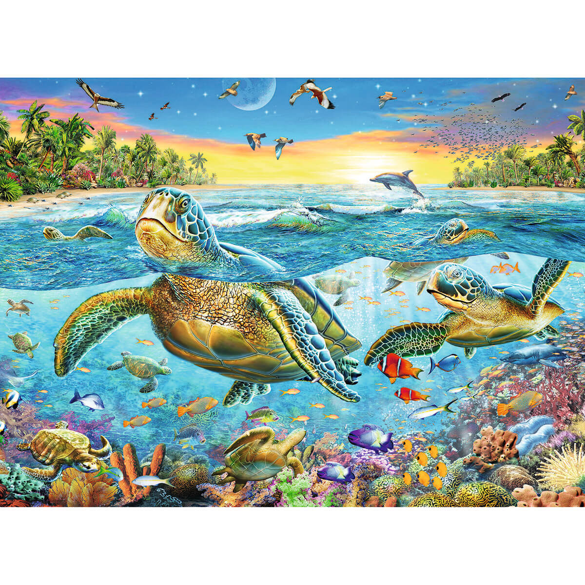 Ravensburger Swim with Sea Turtles 100 Piece Puzzle