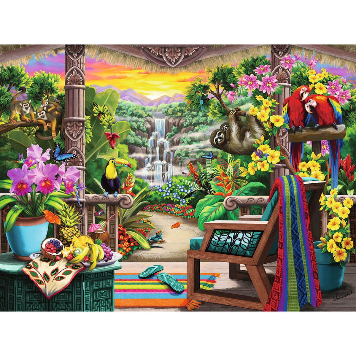 Ravensburger Tropical Retreat 750 Piece Large Format  Puzzle