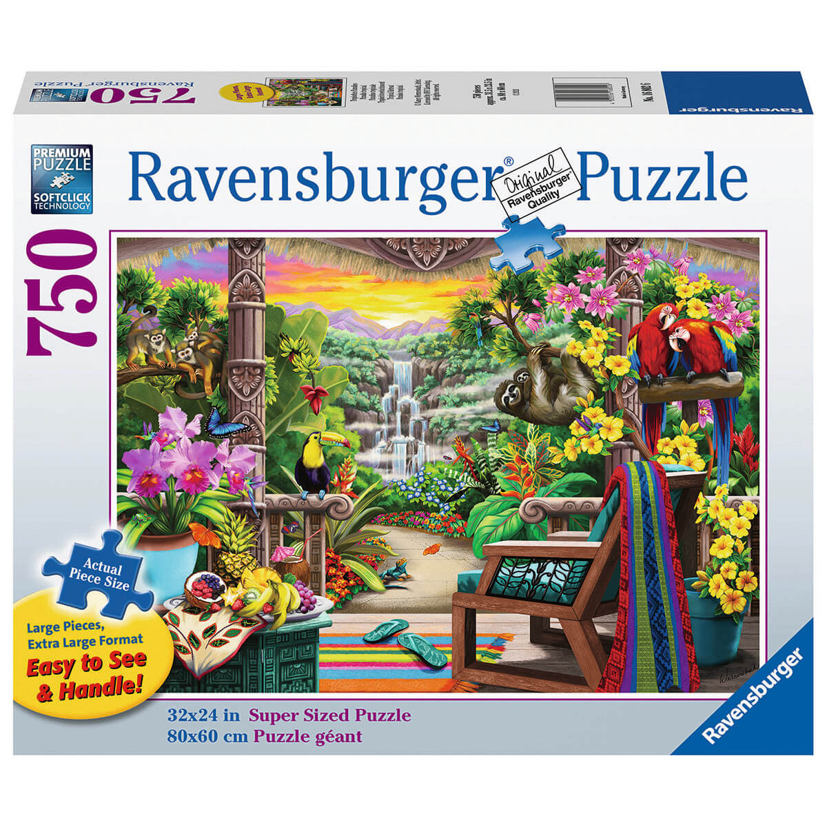 Ravensburger Tropical Retreat 750 Piece Large Format  Puzzle