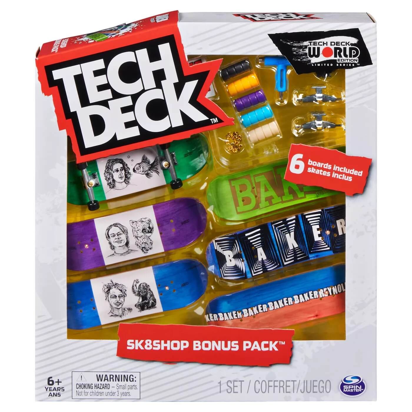 Tech Deck Sk8shop Bonus Pack Finesse Fingerboard 6-Pack