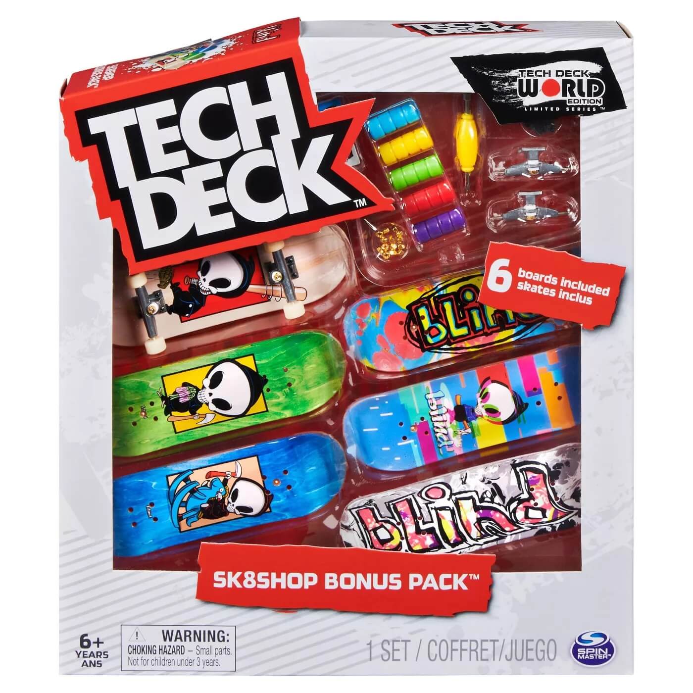 Tech Deck Sk8shop Bonus Pack Toy Machine Fingerboard 6-Pack