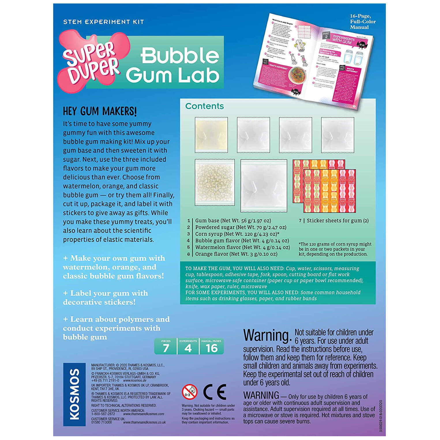 Thames and Kosmos Super Duper Bubble Gum Lab
