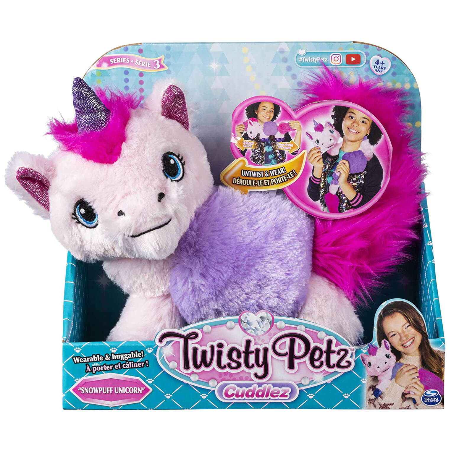 Twisty Petz Cuddlez Series 3 Snowpuff Unicorn Plush