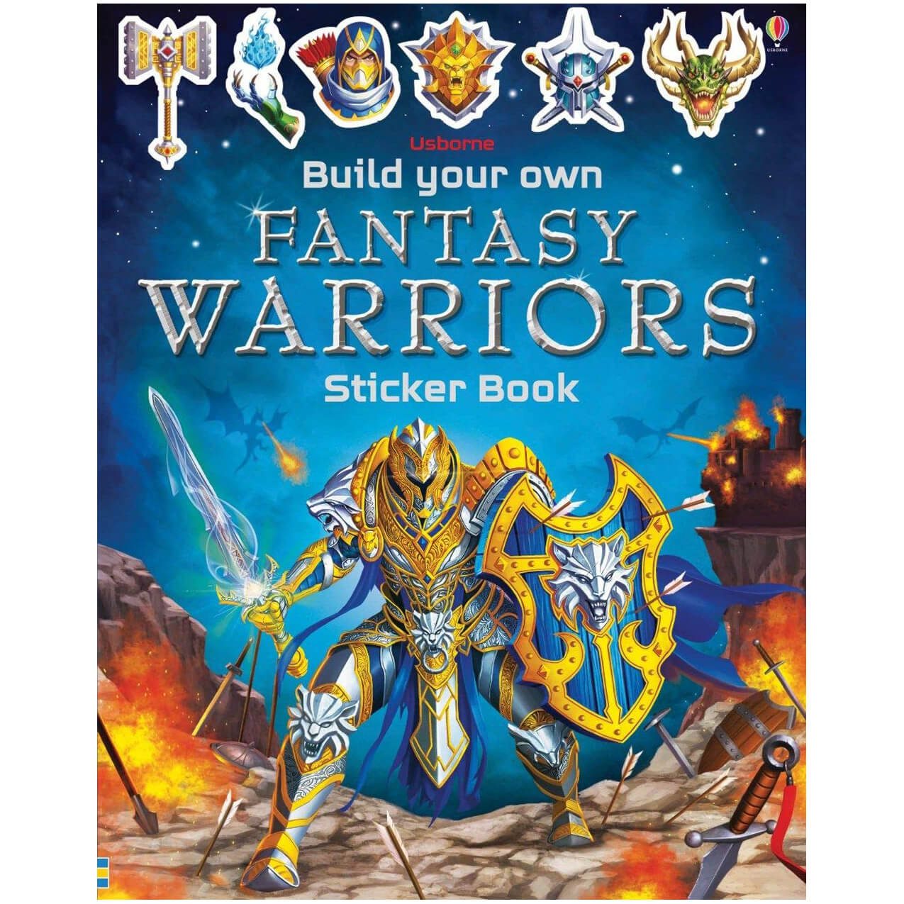 Usborne Build Your Own Fantasy Warriors Sticker Book
