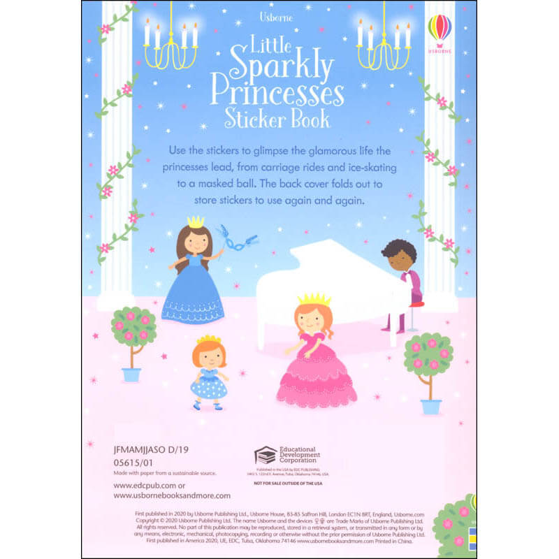 Usborne Little Sparkly Princesses Sticker Book