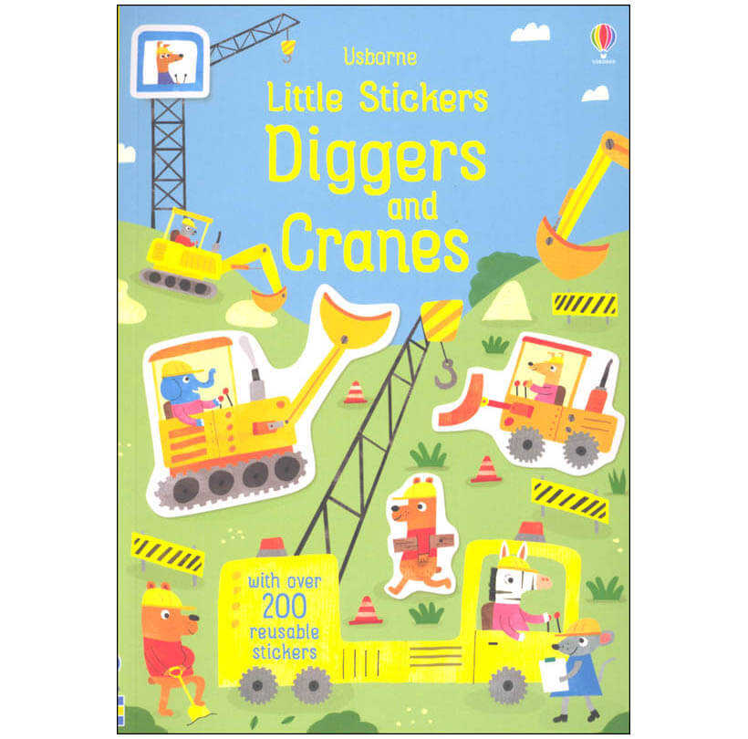 Usborne Little Stickers Diggers and Cranes