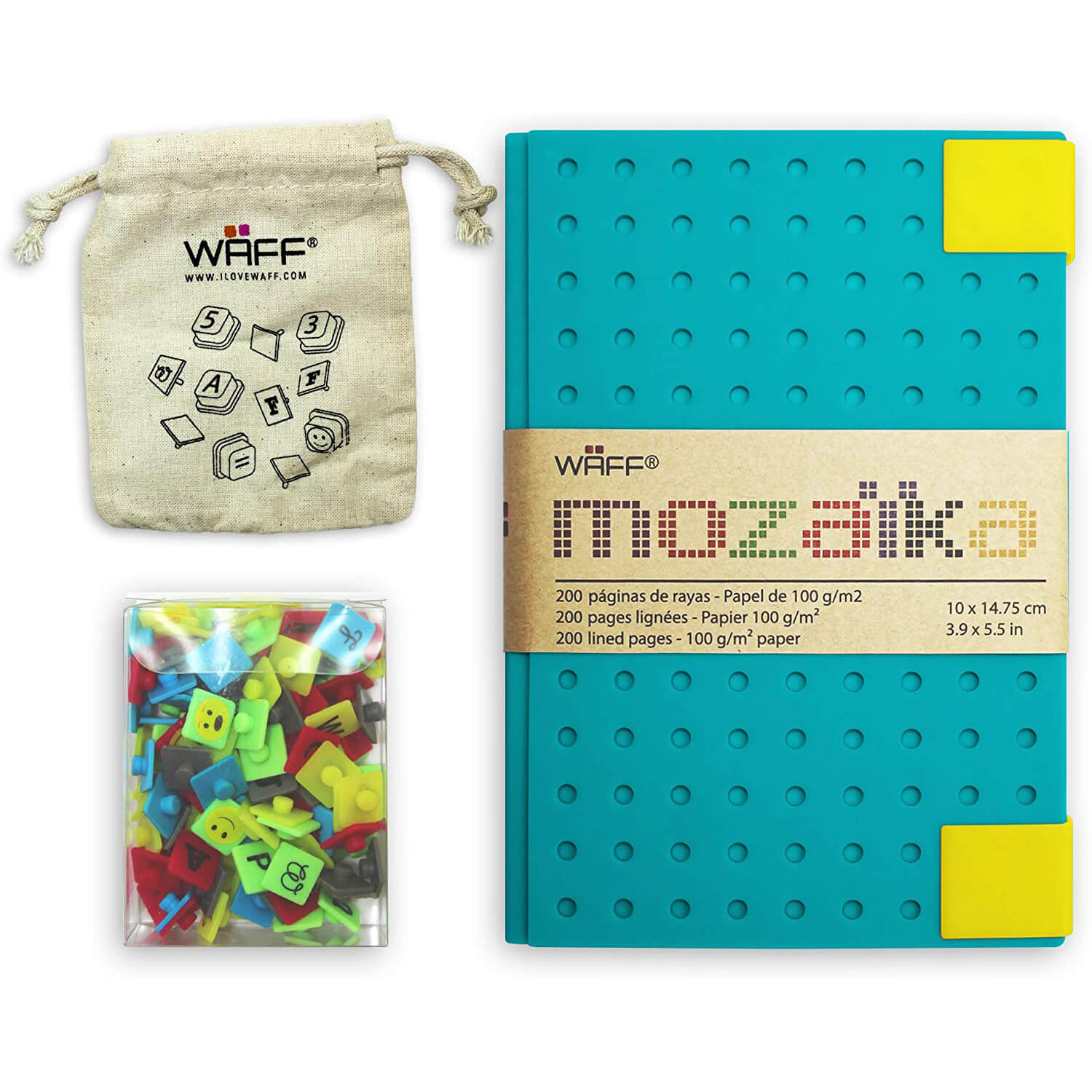 WAFF Medium Mozaika Combo Journal (Teal)