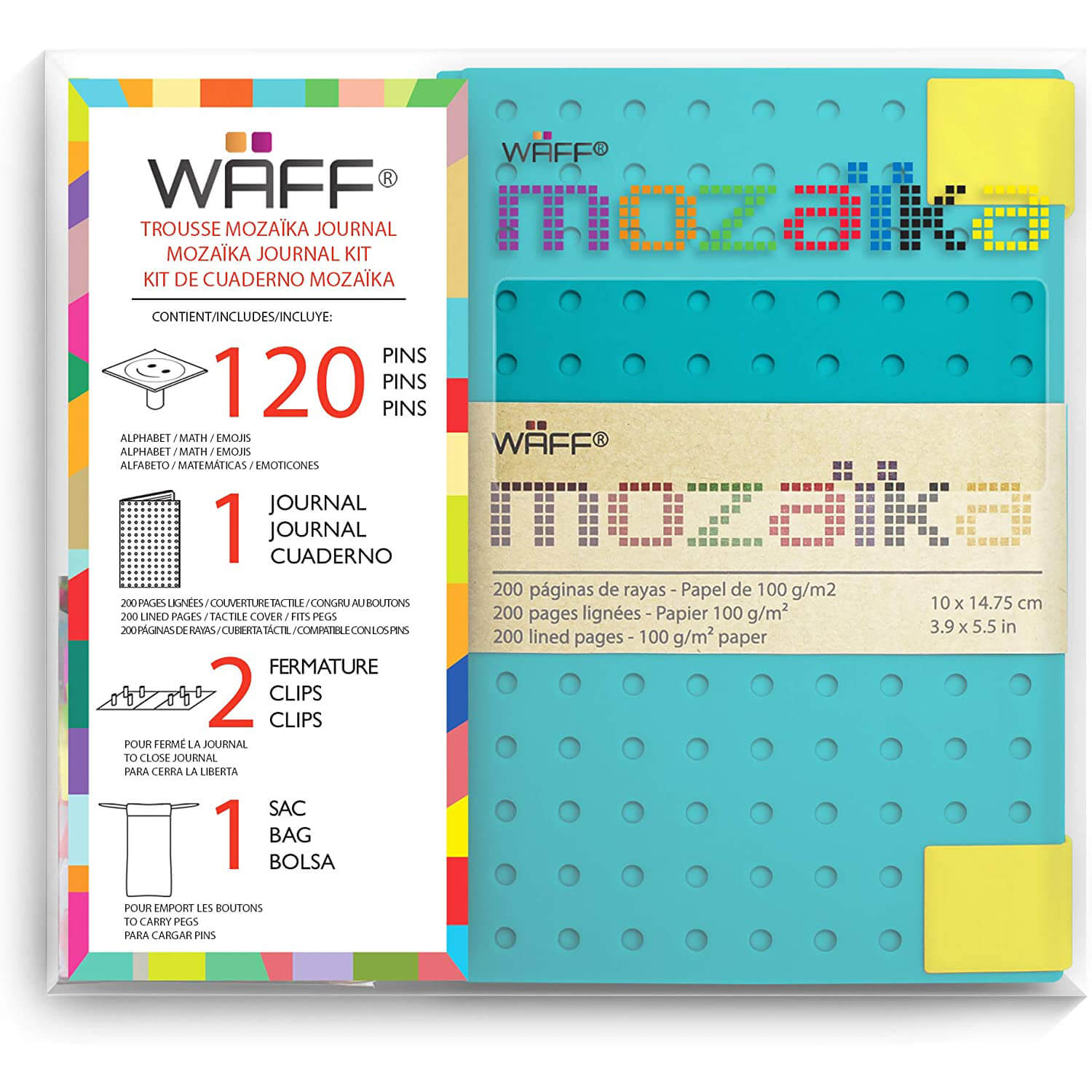 WAFF Medium Mozaika Combo Journal (Teal)