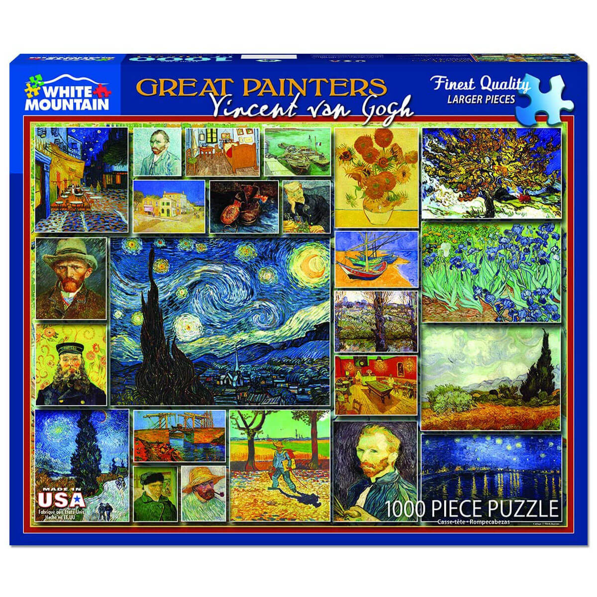 White Mountain Puzzles Great Painters Van Gogh 1000 Piece Jigsaw Puzzle
