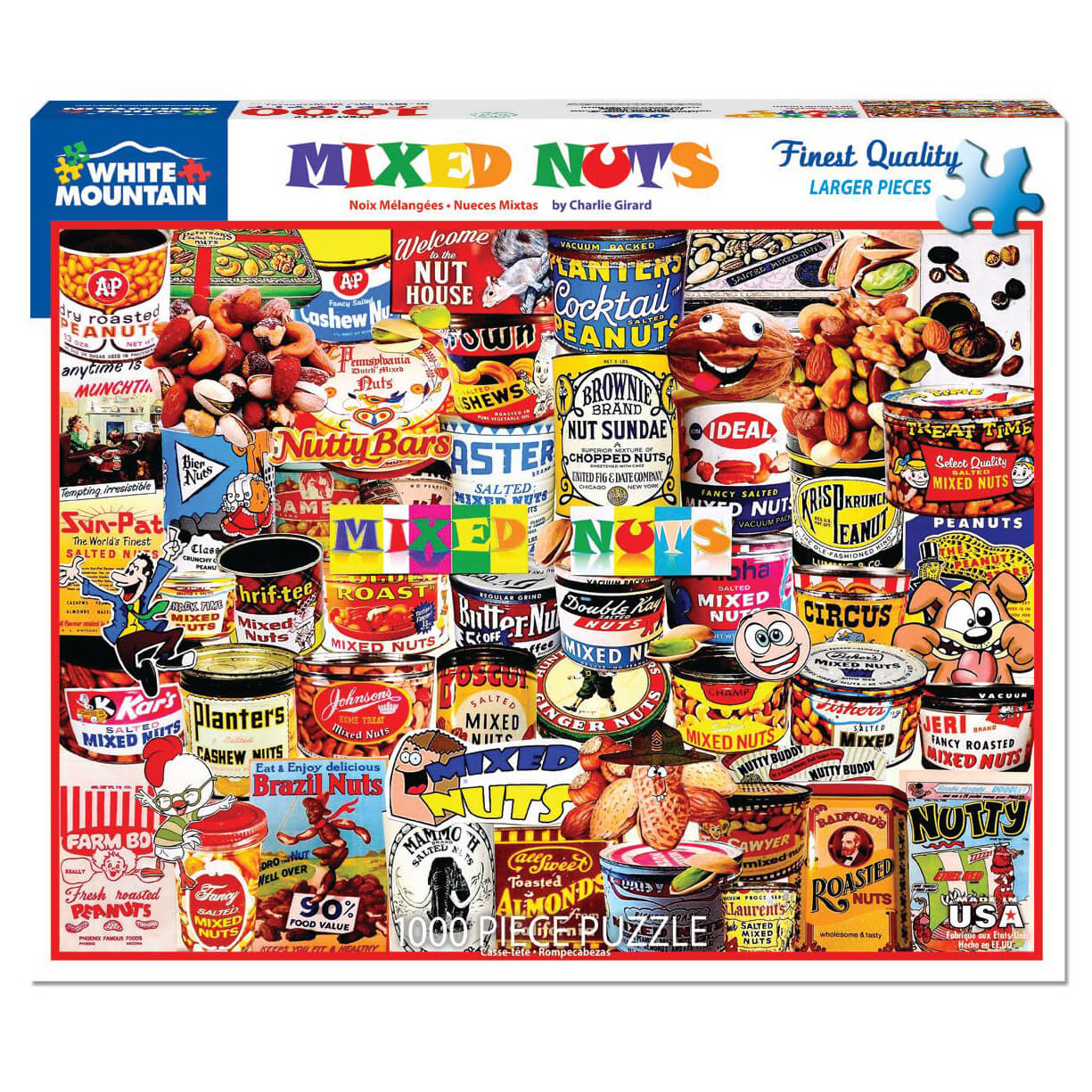 White Mountain Puzzles Mixed Nuts 1000 Piece Jigsaw Puzzle