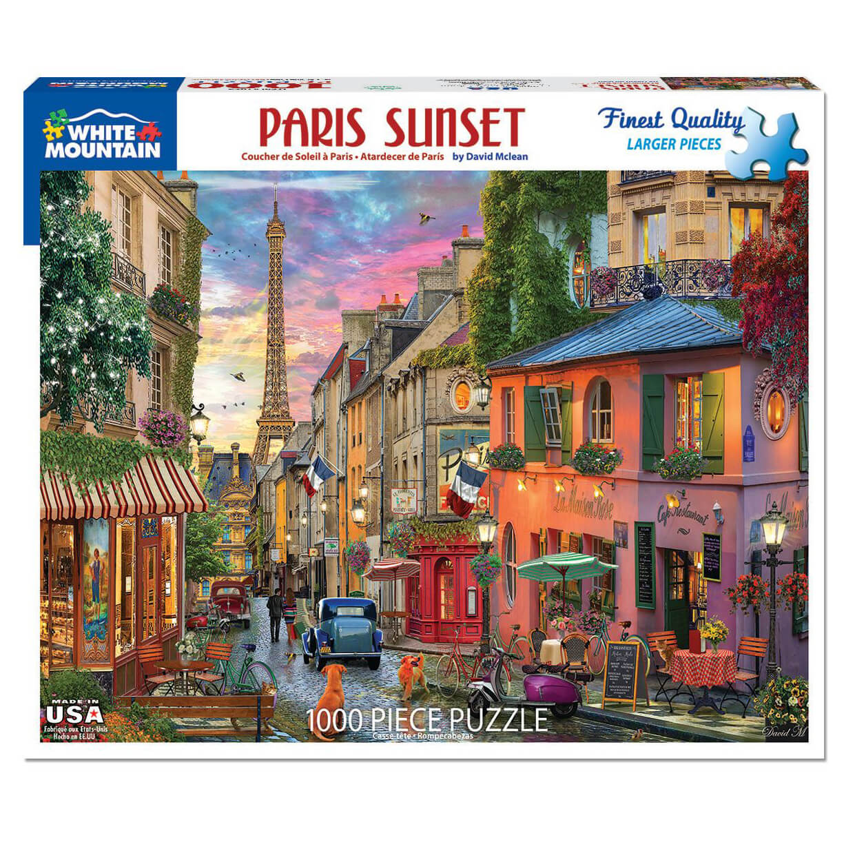 White Mountain Puzzles Paris Sunset 1000 Piece Jigsaw Puzzle