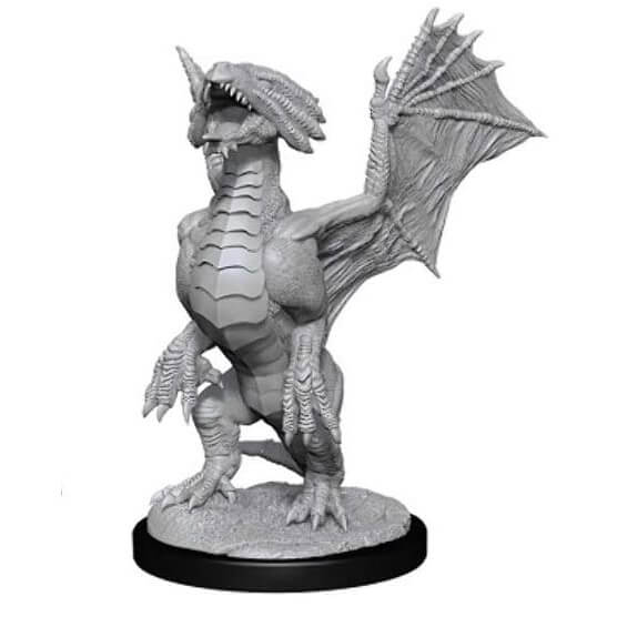 Wizkids D&D Nolzur's Marvelous Miniatures Bronze Dragon Wyrmling and Pile of Sea Found Treasure Miniatures
