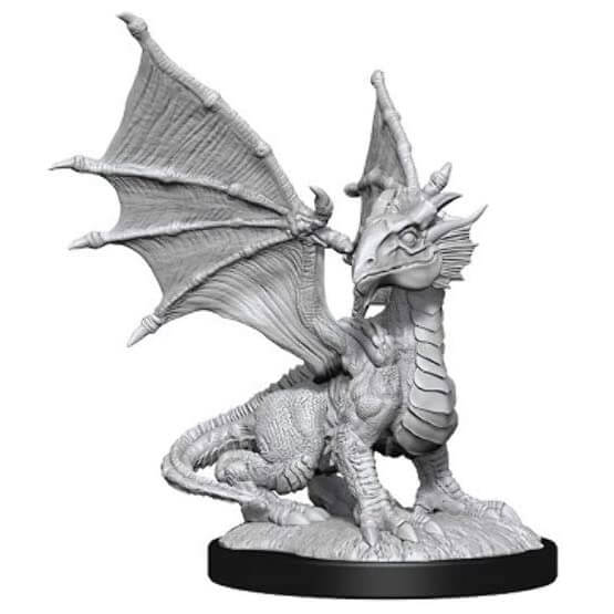 Wizkids D&D Nolzur's Marvelous Miniatures Silver Dragon Wyrmling & Halfling Dragon Friend Miniature
