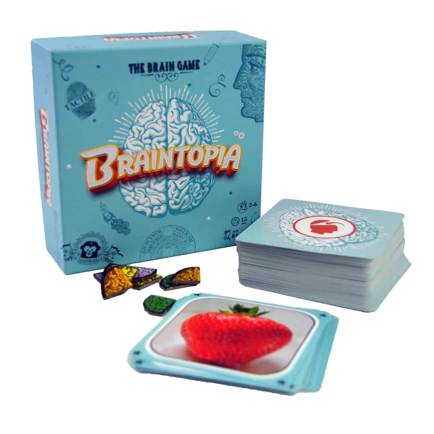 Contents and instructions of Braintopia game.