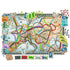 Example settup of Ticket to Ride Europe Game board.