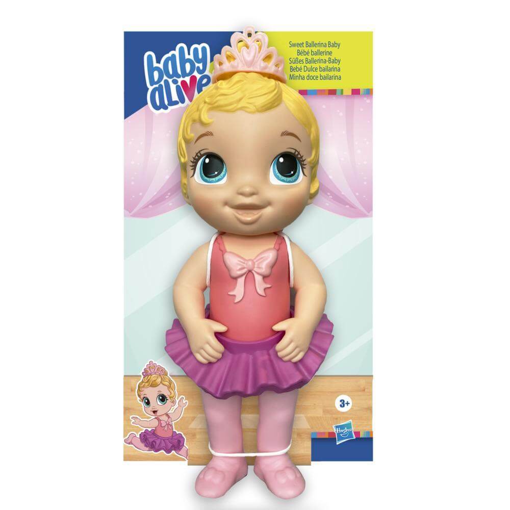 Baby Alive Sweet Ballerina Baby Doll Pink Dress Blonde Hair