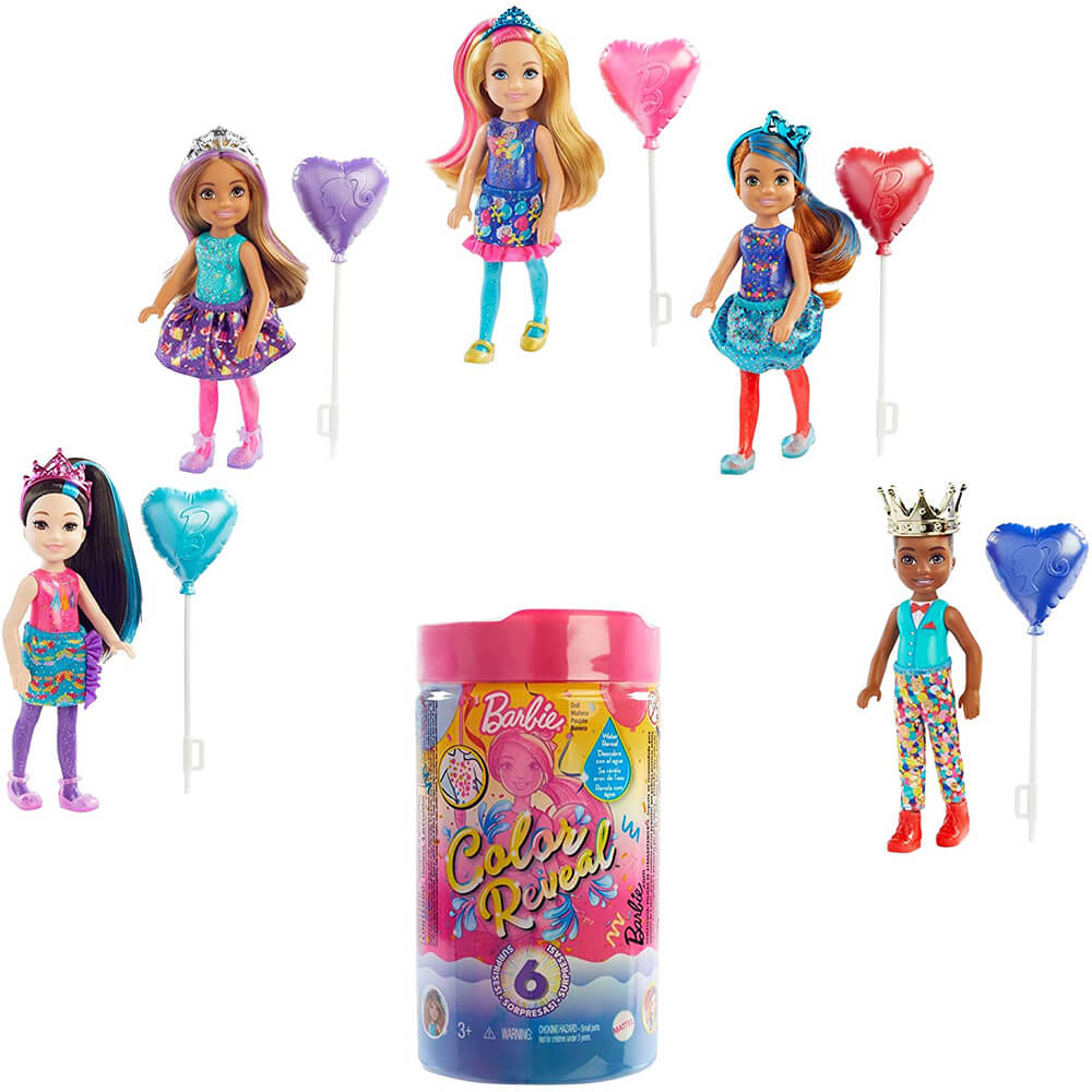 Barbie Chelsea Color Reveal Doll with Confetti Print