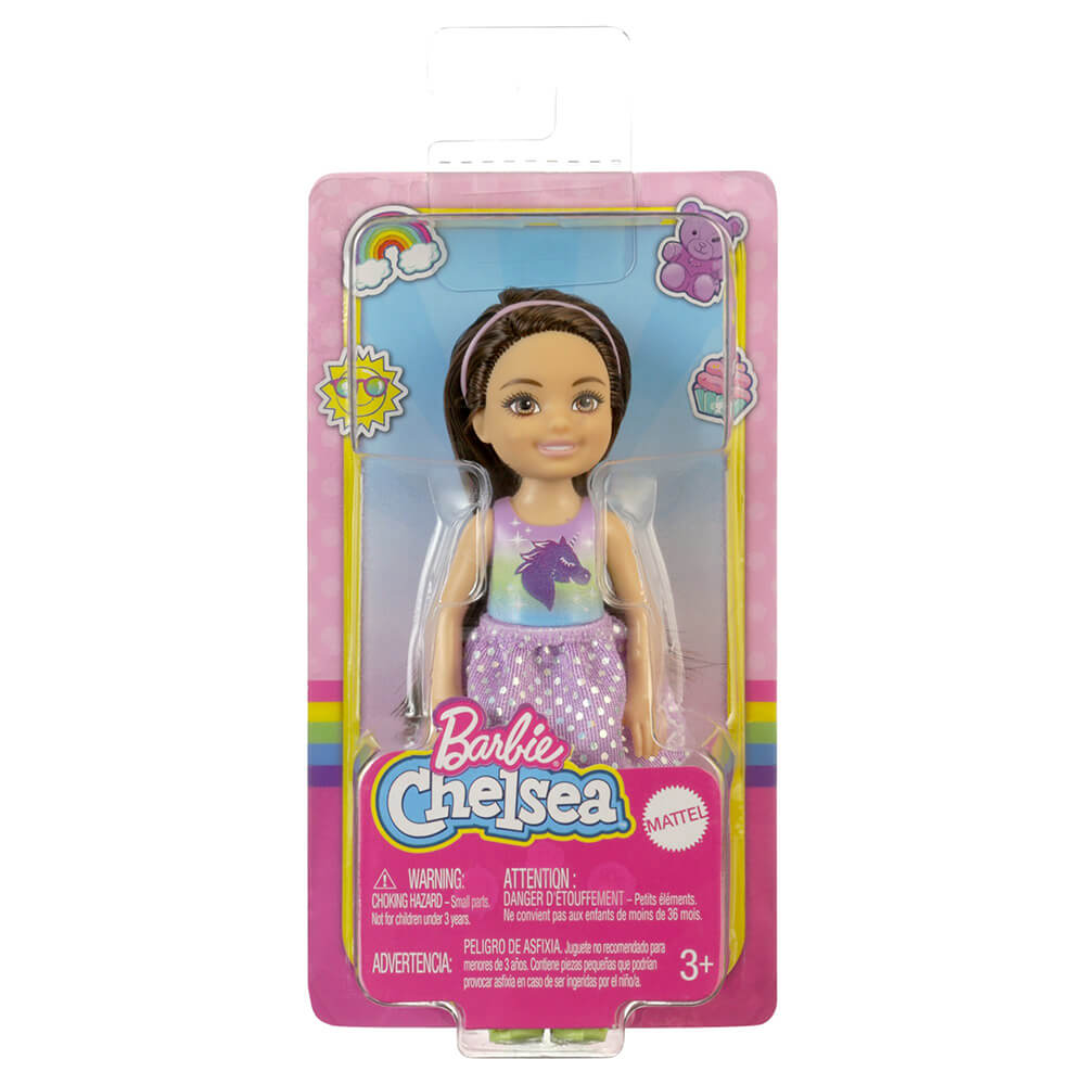 Barbie Chelsea Doll Wearing Molded Unicorn Top - Main Image
