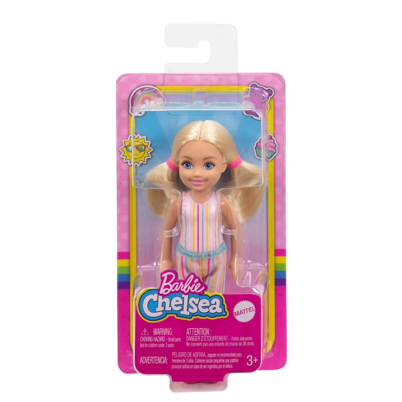 Barbie Chelsea Striped Print Skirt Doll