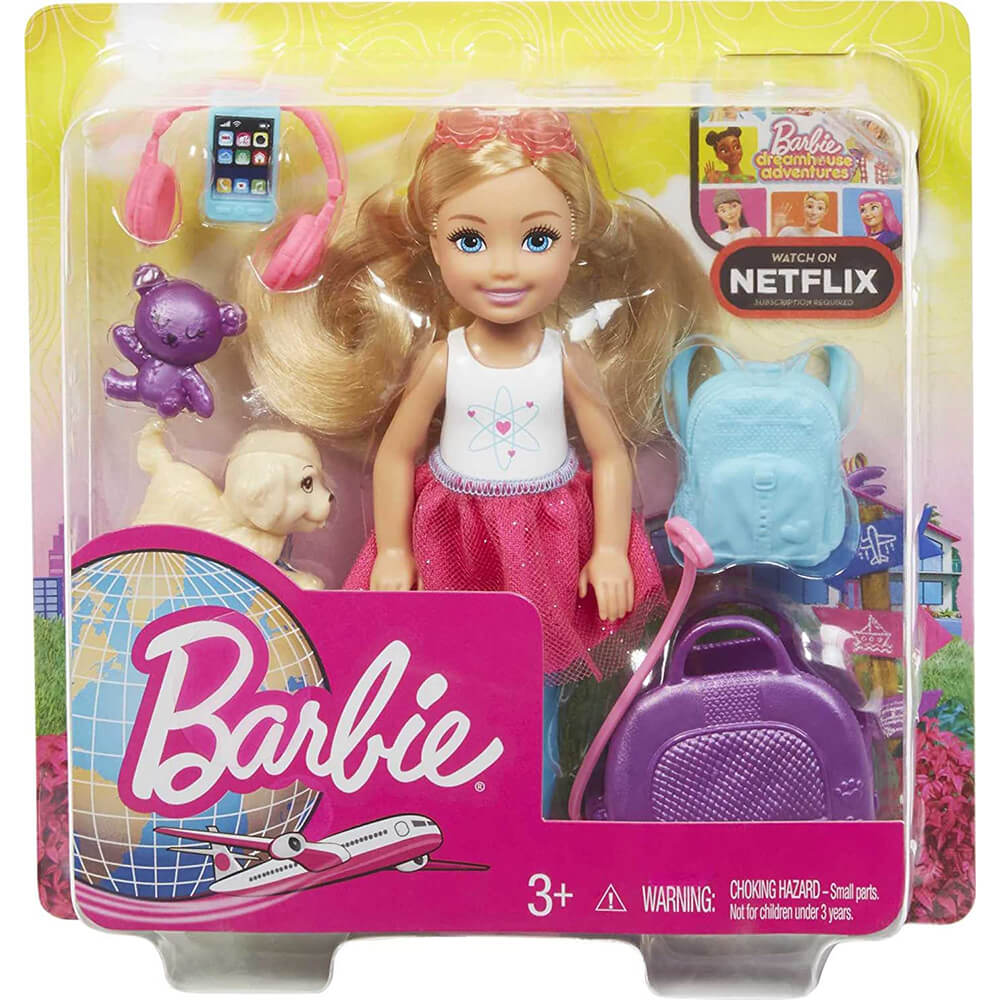 Barbie Chelsea Travel Blonde Doll Playset