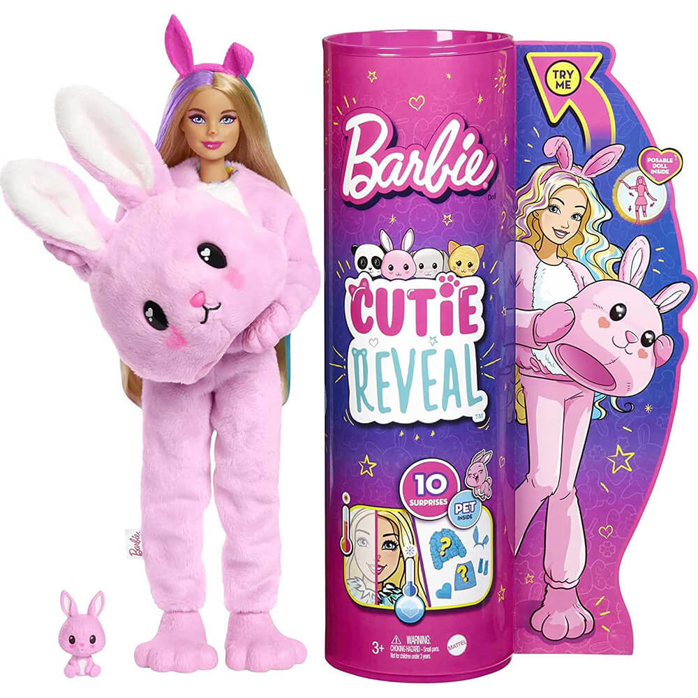 Barbie Cutie Reveal Bunny Plush Costume Doll