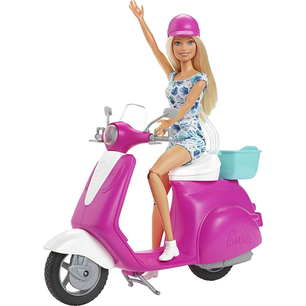 Barbie Doll and Accessories Scooter Playset